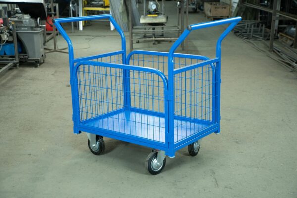 Тележка платформенная TOR ТП-2С (600х900) с бортами 
из сетки и двумя ручками (колеса 160 мм) Тележка платформенная TOR ТП-2С (600х900) с бортами 
из сетки и двумя ручками (колеса 160 мм)